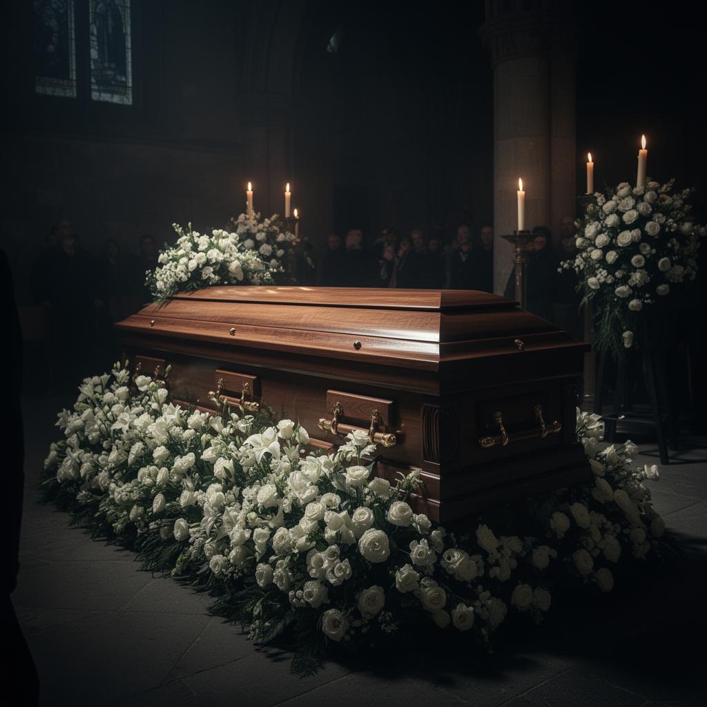 Caixão em velório