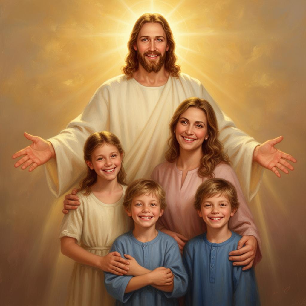 Jesus Cristo com família unida